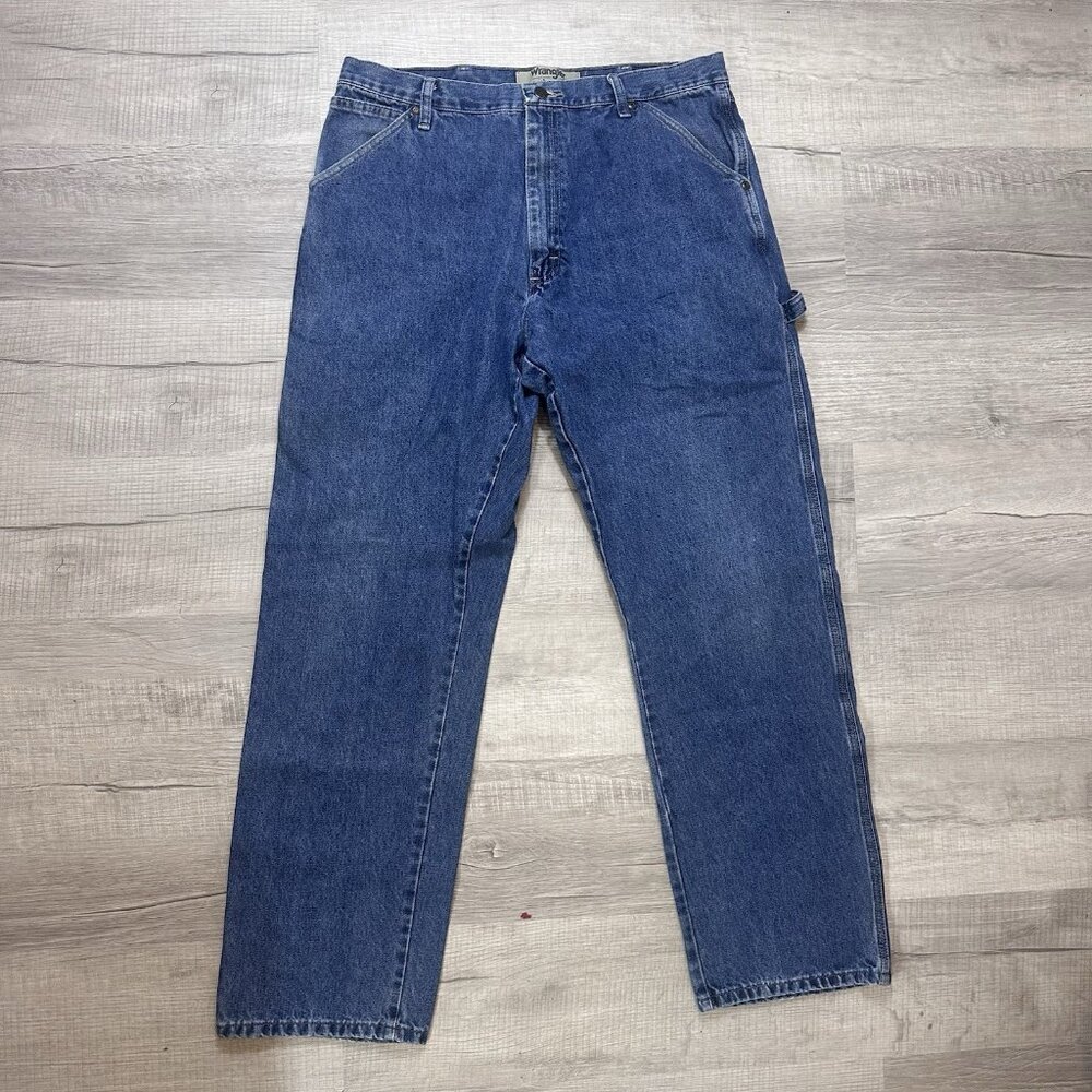 Wrangler Authentics Men's ZM400RS Sz 36X34 Classic Carpenter Jeans Straight Leg